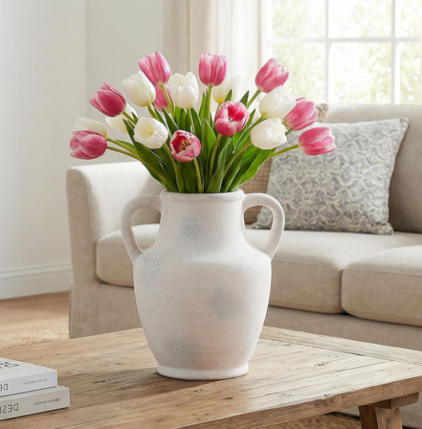 Ceramic Vase With Handle – Rustic Style Home Decor